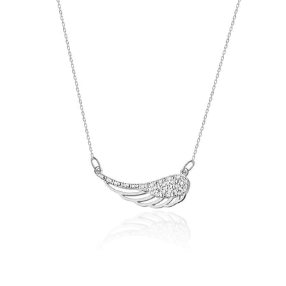 Lant Aur 14k Aripa de Inger cu Diamante 0.13ct - Bijuteria Cleopatra