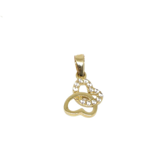 Pandantiv Aur 14k Fluture cu Pietre Zirconia Albe - Bijuteria Cleopatra