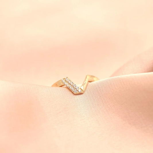 Inel Aur 14k Minimalist V-Shape