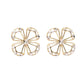 Cercei Aur Alb si Galben 14 k Floare