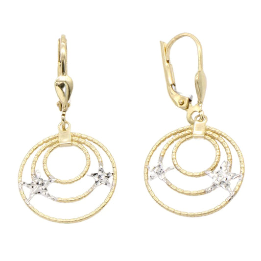 Cercei Lungi Aur 14k cu Stele