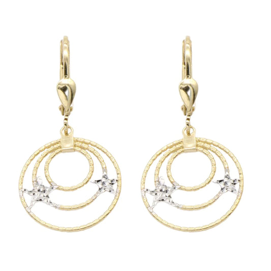 Cercei Lungi Aur 14k cu Stele