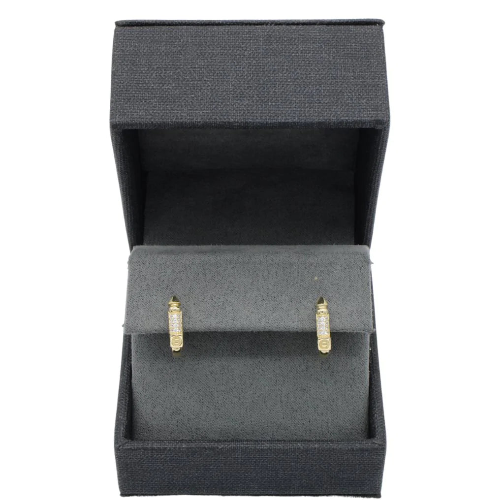 Cercei Aur 14k Geometrici cu Nituri