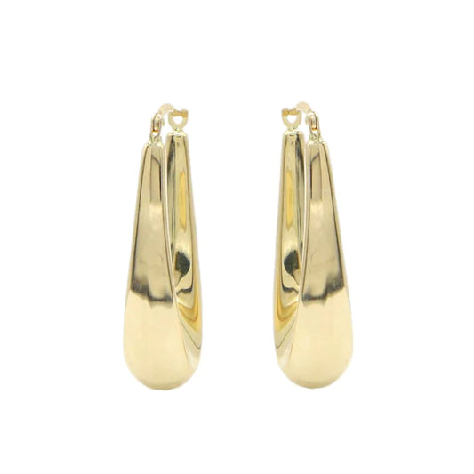Cercei Lungi Aur 14k Ovali