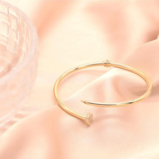Bratara Fixa Aur 14k Tip Cui cu Piatra Zirconia