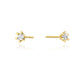 Cercei Aur Alb si Galben 14k cu Diamant 0.02ct