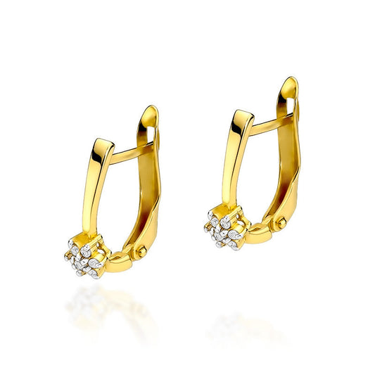 Cercei Aur 14k cu Diamante 0.12ct