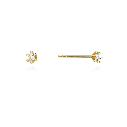 Cercei Aur 14k cu Diamant 0.04ct