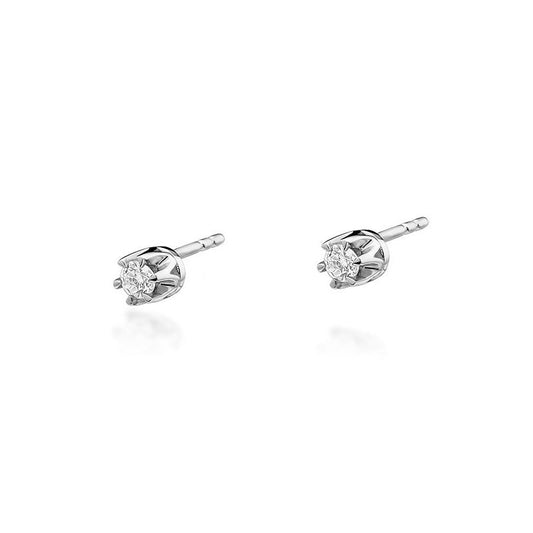 Cercei Aur 14k cu Diamant 0.20ct - Bijuteria Cleopatra