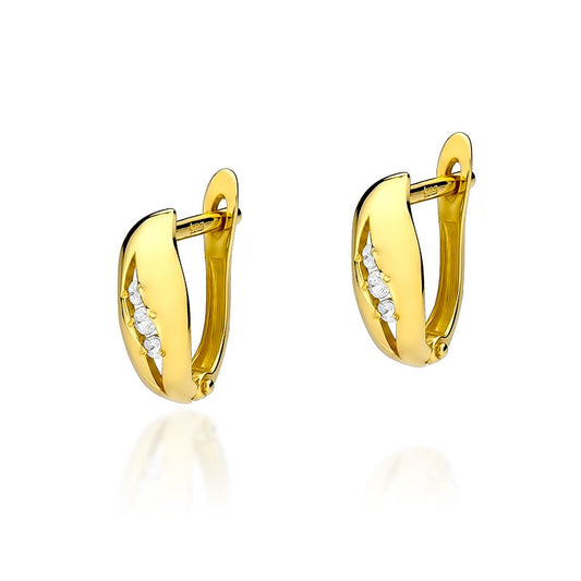 Cercei Aur 14k cu Diamante 0.12ct