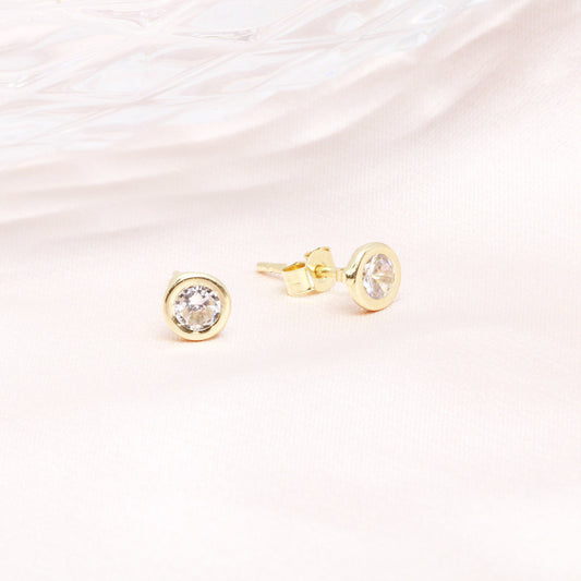 Cercei Aur 14K Cu Piatra Zirconia - Bijuteria Cleopatra