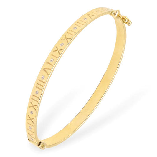 Bratara Fixa Aur 14k cu Numere Romane
