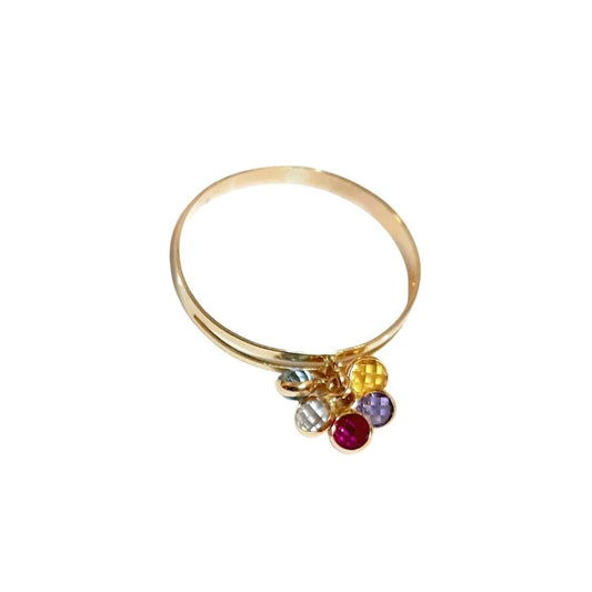Inel Aur 14k cu Pietre Multicolore
