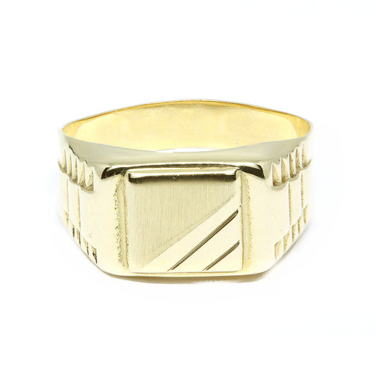 Inel Barbatesc Aur 14k Dreptunghiular - Bijuteria Cleopatra
