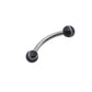 Piercing Titan cu Pietre Negre