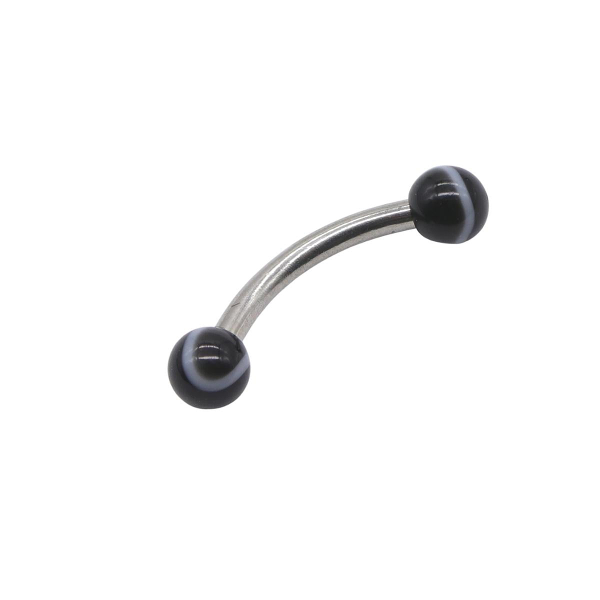 Piercing Titan cu Pietre Negre