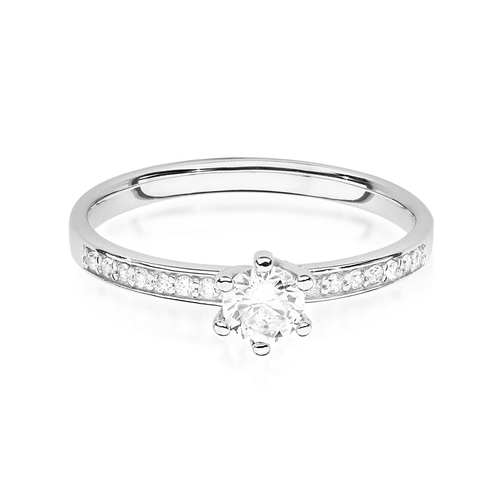 Inel de Logodna din Aur 14k cu Diamante 0.37ct - Bijuteria Cleopatra