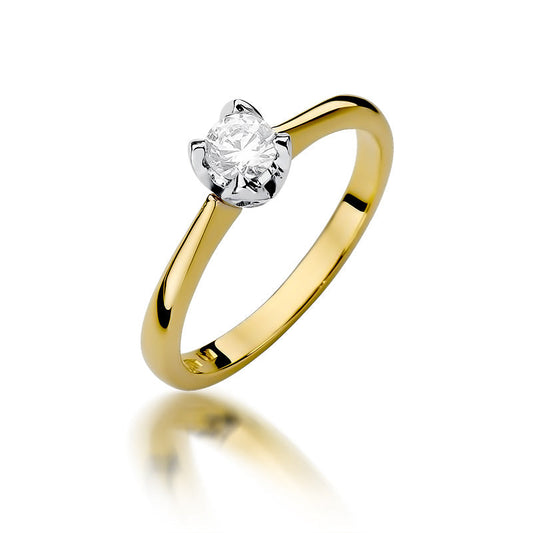 Inel de Logodna din Aur Galben 14k cu Diamant 0.30ct