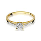 Inel de Logodna din Aur Galben 14k cu Diamante 0.12ct