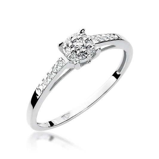 Inel de Logodna din Aur Galben 14k cu Diamante 0.12ct - Bijuteria Cleopatra