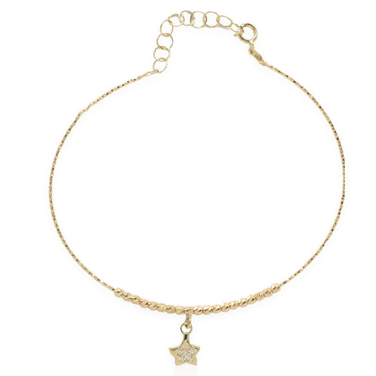 Bratara Aur 14k cu Charm Stea - Bijuteria Cleopatra
