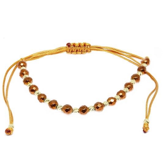 Bratara Bile Aur 14k si Cristale Maro - Bijuteria Cleopatra