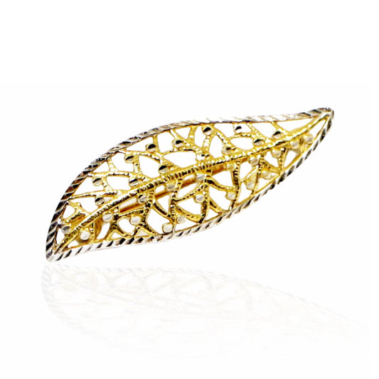 Brosa Aur 14k Frunza - Bijuteria Cleopatra