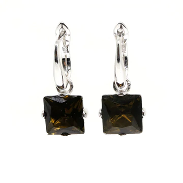 Cercei Argint cu Piatra Patrata Sultanit - Bijuteria Cleopatra