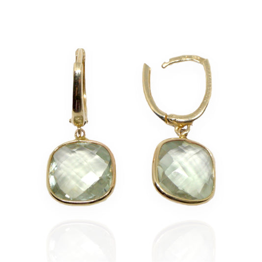 Cercei Aur 14k cu Piatra London Blue - Bijuteria Cleopatra