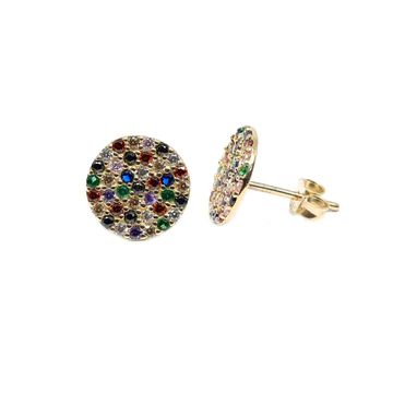 Cercei Aur 14k cu Pietre Multicolore - Bijuteria Cleopatra