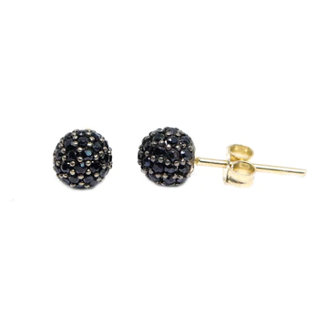 Cercei Aur 14k cu Pietre Negre - Bijuteria Cleopatra
