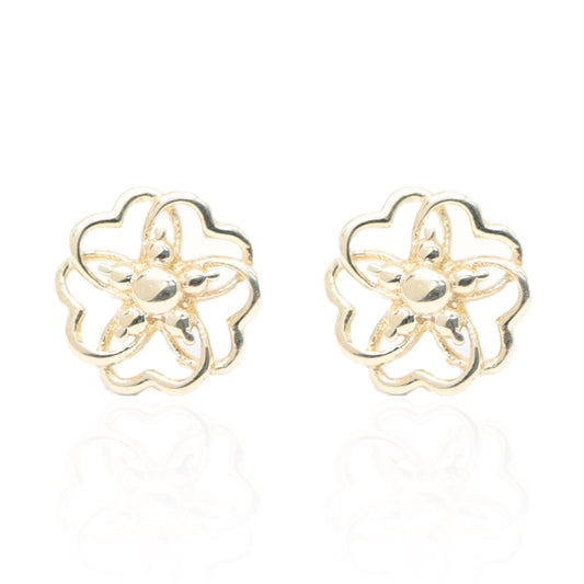 Cercei Aur 14K Floare - Bijuteria Cleopatra