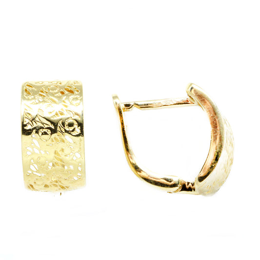 Cercei Aur 14k Model Floral - Bijuteria Cleopatra