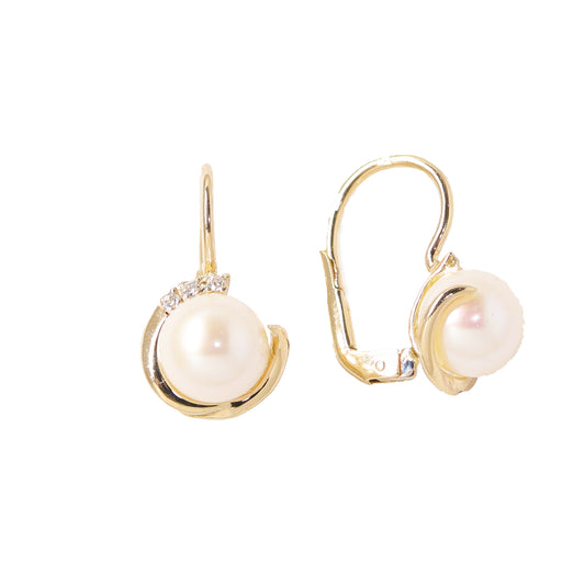 Cercei Aur 14K Perla - Bijuteria Cleopatra