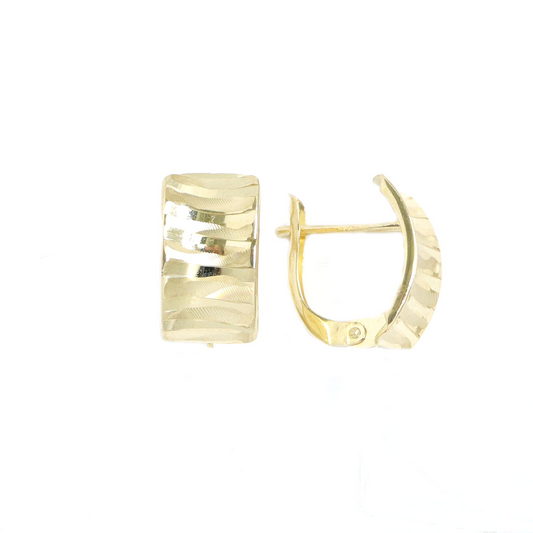 Cercei Aur 14k Texturati - Bijuteria Cleopatra