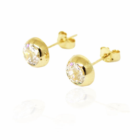Cercei Aur 14K Cu Piatra Zirconia - Bijuteria Cleopatra