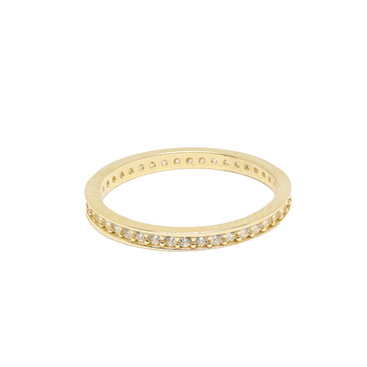 Inel Aur 14k Eternity cu Pietre Albe 1.5 mm - Bijuteria Cleopatra