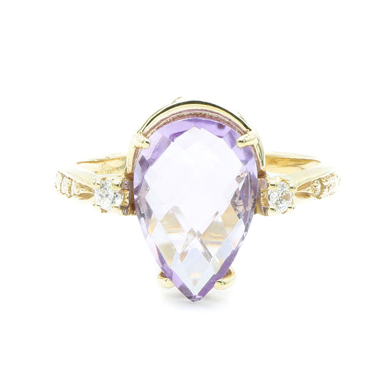 Inel Aur 14k cu Piatra Ametist - Bijuteria Cleopatra