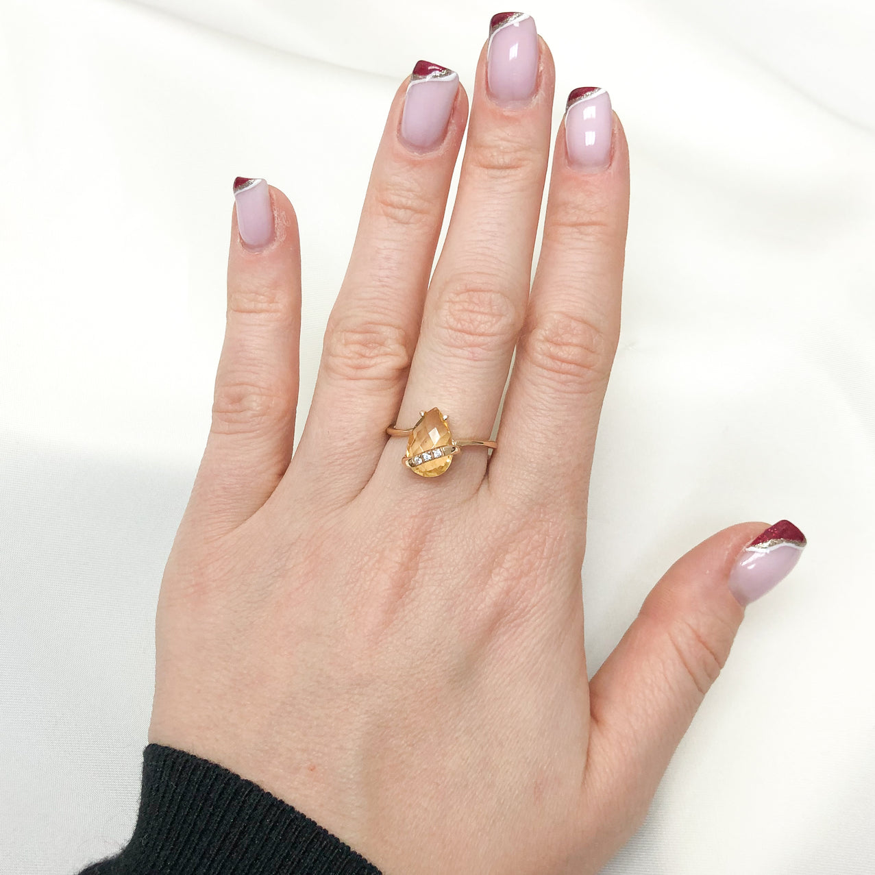 Inel Aur 14k cu Piatra Citrin - Bijuteria Cleopatra