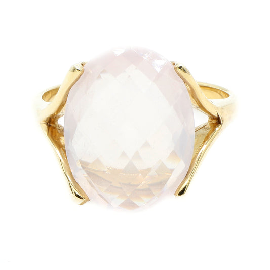 Inel Aur 14k cu Piatra Cuart Roz - Bijuteria Cleopatra