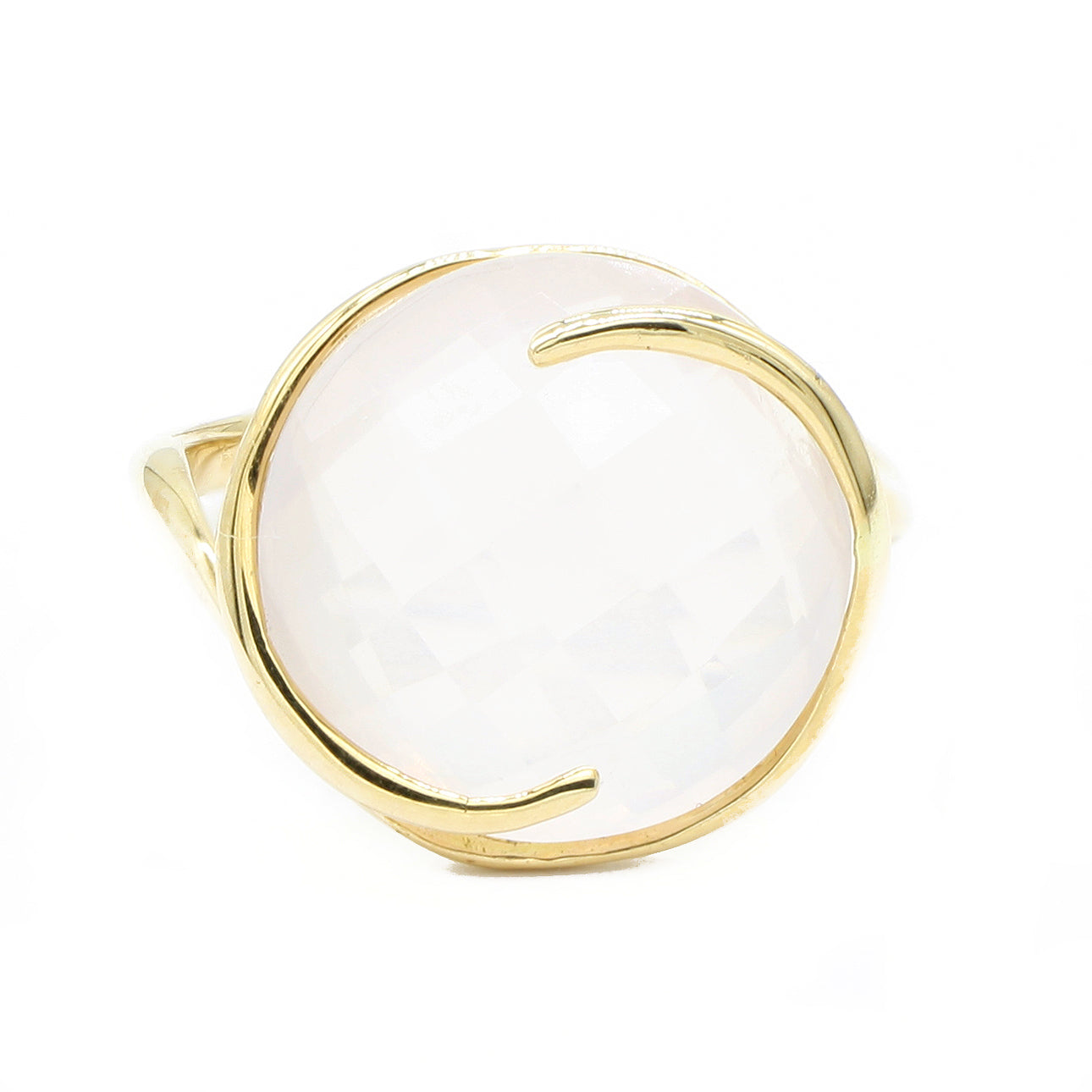 Inel Aur 14k cu Piatra Cuart Roz - Bijuteria Cleopatra