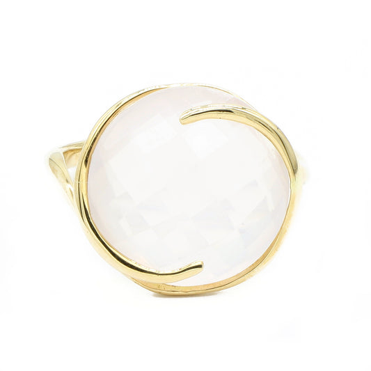 Inel Aur 14k cu Piatra Cuart Roz - Bijuteria Cleopatra