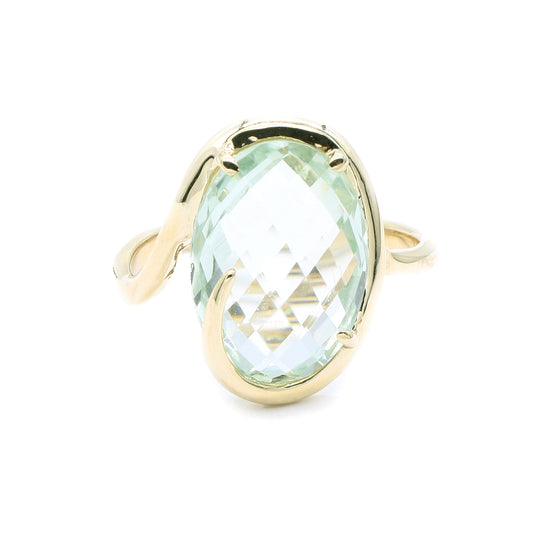 Inel Aur 14k cu Piatra Topaz Verde - Bijuteria Cleopatra