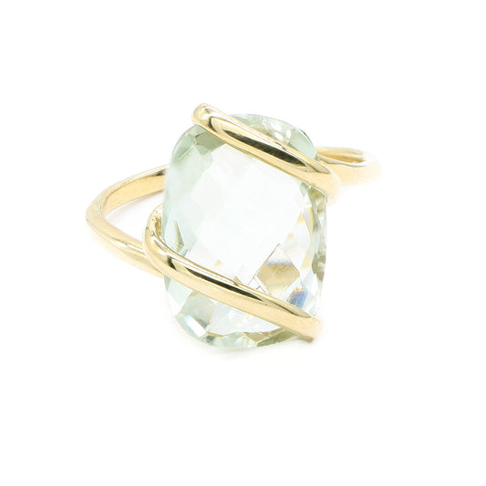 Inel Aur 14k cu Piatra Topaz Verde - Bijuteria Cleopatra