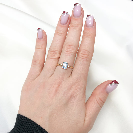 Inel Aur 14k cu Piatra Topaz - Bijuteria Cleopatra