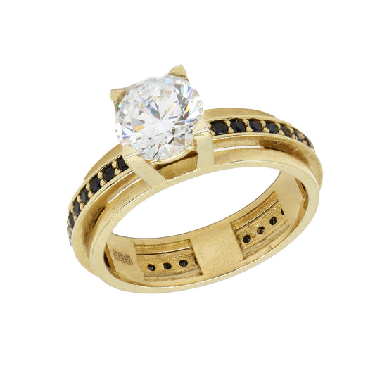Inel Aur 14k cu Pietre Zirconia - Bijuteria Cleopatra