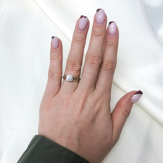 Inel Aur 14k cu Pietre Zirconia - Bijuteria Cleopatra