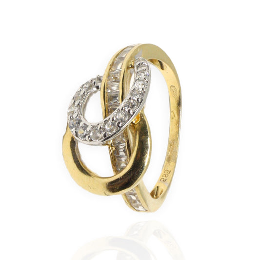 Inel Aur 14K Cu Pietre Zirconia - Bijuteria Cleopatra