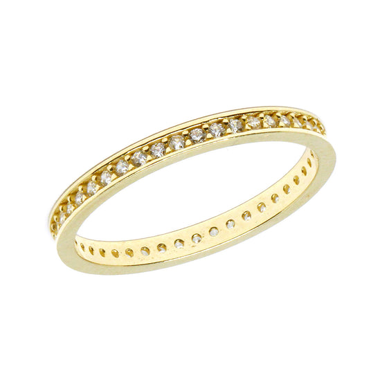 Inel Aur 14k Eternity cu Pietre Albe - Bijuteria Cleopatra