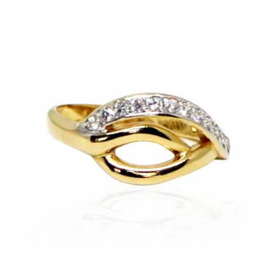 Inel Aur 14k Pavat cu Pietre Zirconia - Bijuteria Cleopatra